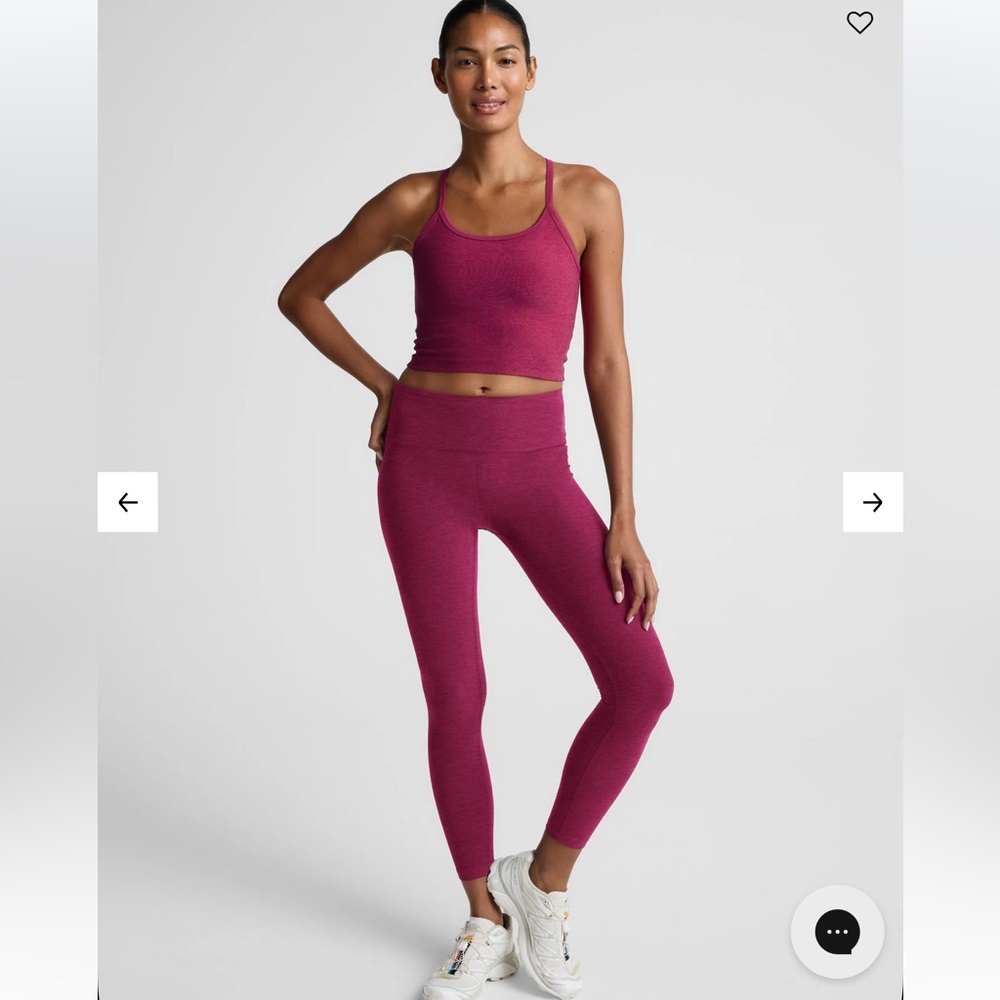 Beyond Yoga Spacedye Mid Rise Legging in Sangria Heather. Excellent condition.